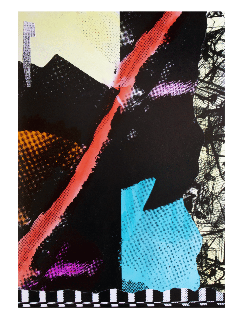 The Dusty Eyes Original Artwork / Collage: Lambda photo print, watercolor.